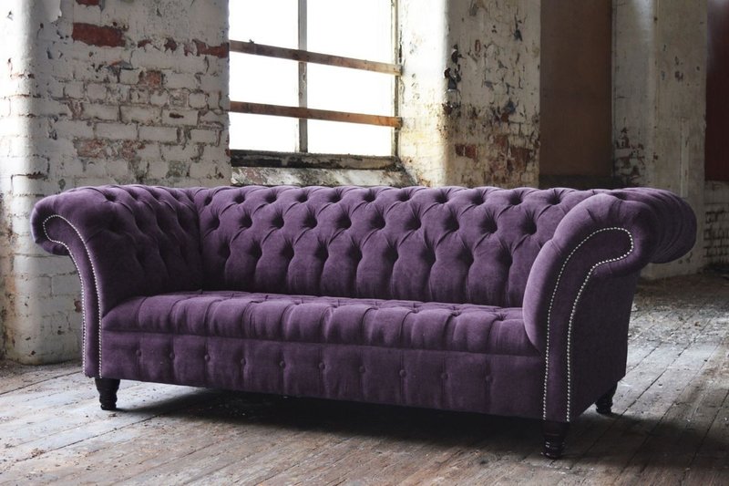 Chesterfield Design Luxus Polster Sofa Couch Sitz Garnitur Leder Neu