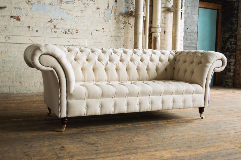 Chesterfield Design Luxus Polster Sofa Couch Sitz Garnitur Leder