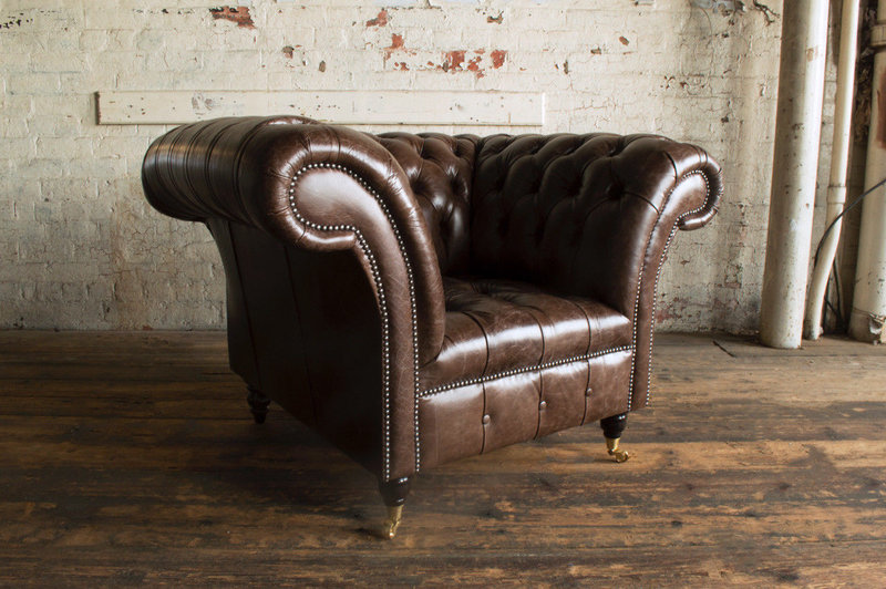 Chesterfield Sessel Fernseh Design Polster Sofa Couch Chesterfield Textil