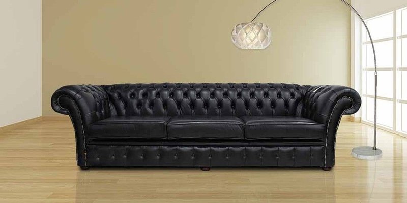XXL Big Sofa Couch Chesterfield 240cm Polster Sofas 4 Sitzer Leder