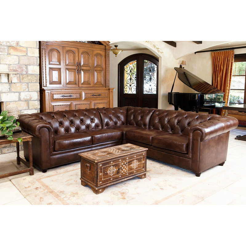 Chesterfield Ecksofa Sofa Couch Ledersofa Polster Eck Couch Garnitur