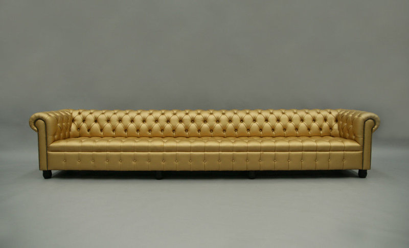 XXL Big Sofa Couch Chesterfield 480cm Polster Sofas 9 Sitzer Leder