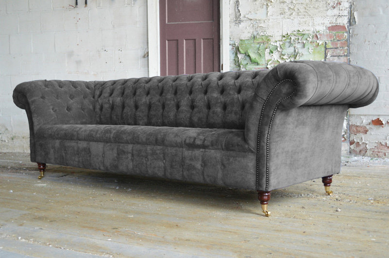 Chesterfield XXL Big Sofa Couch 4 Sitzer Polster Sofas Couchen Garnitur