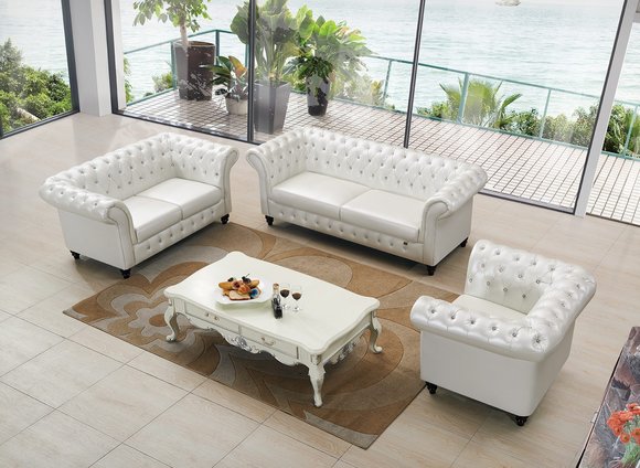 Chesterfield Sofa Polster Designer Sofas Garnitur Couch Ledersofa 2016
