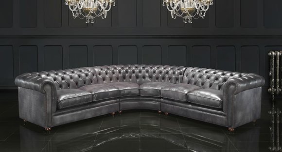 Chesterfield Ecksofa Eckcouch Designer Sofa Couch Samt Ledersofa