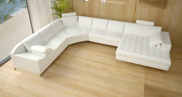 Ledersofa Couch Wohnlandschaft Ecksofa Eck Garnitur Design Modern Sofa Neu A1120