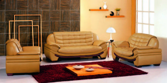 Sofagarnitur Couch Polster Leder Sofa Wohnzimmer Sitz 3+2+1 Set Garnituren