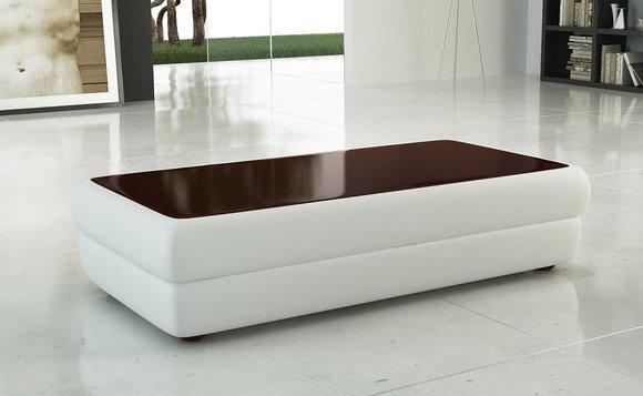 Klassischer designer Couchtisch Wohnzimmer Möbel Leder Beistelltisch