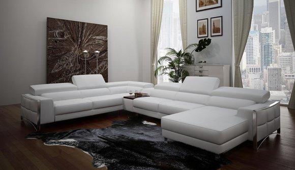Multifunktion Couch Ecksofa Medien TV Sofa Couch Ledersofa Wohnlandschaft