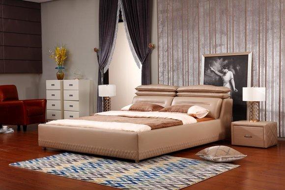 Modernes Design Bett XXL Luxus Hotel Betten Stil Doppel Leder 140 160 180x200cm