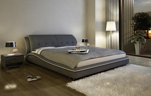 Modernes Design Bett XXL Betten Luxus Stil Doppel Hotel Leder