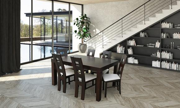 Designer Tisch + 6 Stühle Garnituren Komplett Wohnzimmer Esszimmer Stuhl