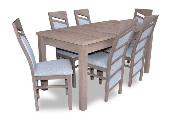Esszimmer Garnitur Tisch + 6 Stühle Stuhl Set Essgarnituren Tische Essgruppe