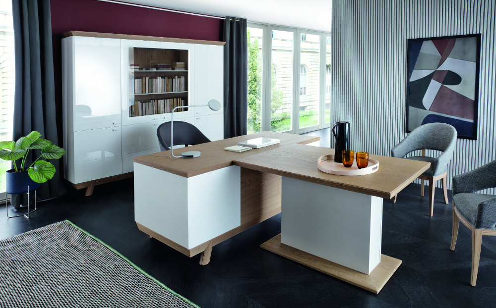 Arzt Büro Kanzlei Einrichtung Set Garnitur Schreibtisch Regal Besprechungstisch