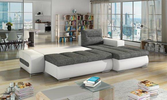 Ecksofa Sofa Textil Schlaf Bettfunktion Couch Sofas Couchen Eckgarnitur