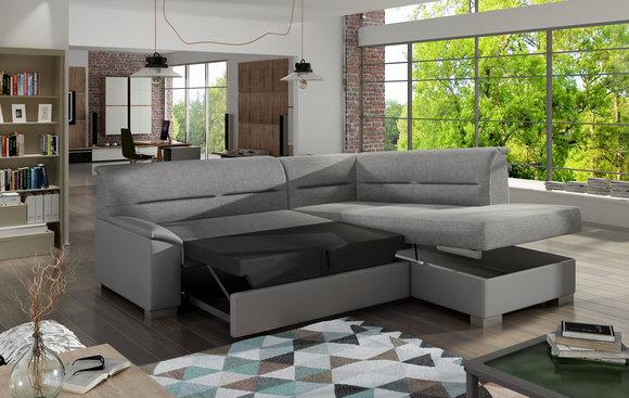 Schlafsofa Sofa Polster Wohnzimmer Textil Ecksofa Couch Sitz Garnitur