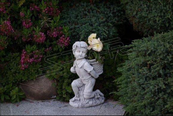 Junge Bub 40cm Figur Statue Figuren Skulptur Statuen Garten Dekoration