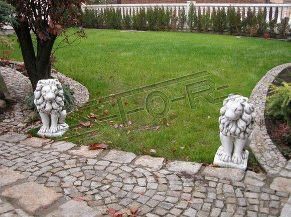 Garten Dekoration Löwe Statue Skulptur Figuren Skulpturen Designer Figur