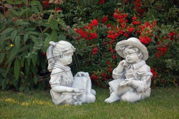 Mädchen Sitzende Figur Statue Figuren Skulptur Statuen Garten Dekoration