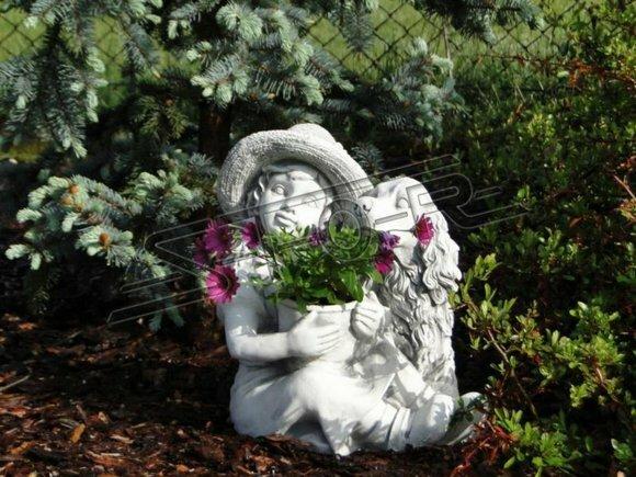 Figur Blumenkübel Pflanz Kübel Dekoration Figur Blumentöpfe Garten Vasen