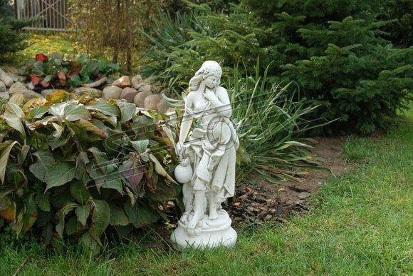 Gartenfigur "Frau Fontaine" 66cm Teichfigur Menschen Steinguss Gartendeko