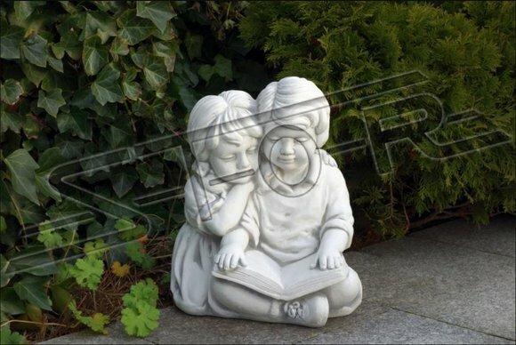 Junge & Mädchen Lesen Garten Dekoration Kinder Figur Figuren Statue