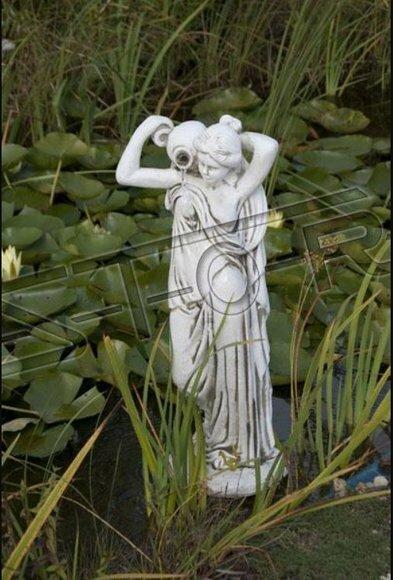 Gartenfigur "Frau Fontaine" 76cm Teichfigur Menschen Steinguss Gartendeko