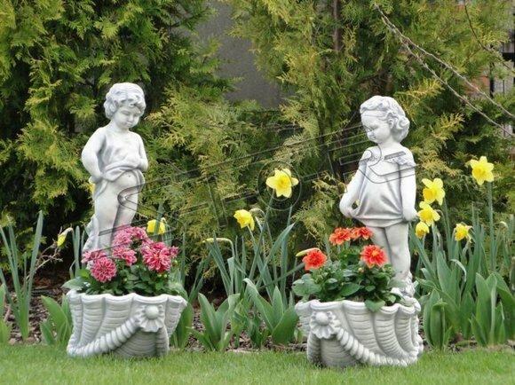 Figur Blumenkübel Pflanz Kübel Dekoration Figur Blumentöpfe Garten