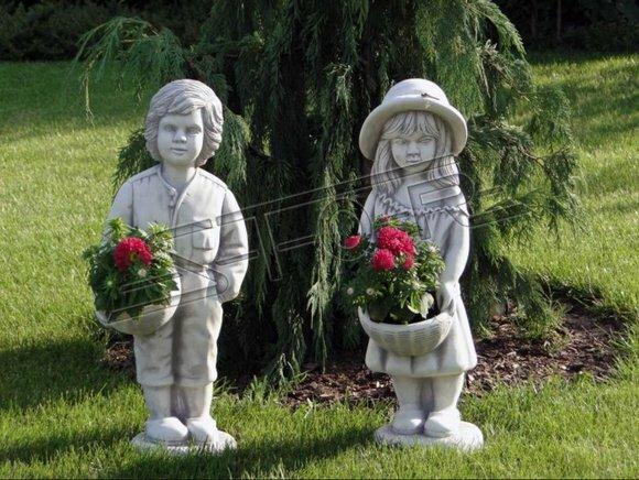 Figur Blumenkübel Pflanz Kübel Dekoration Figur Blumentöpfe Garten