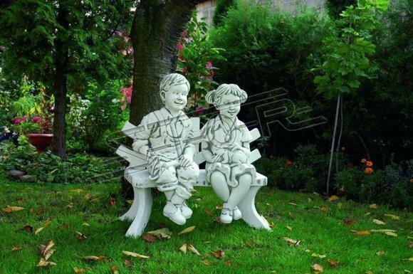 Junge Bub Sitzende Figur Statue Figuren Skulptur Statuen Garten Dekoration