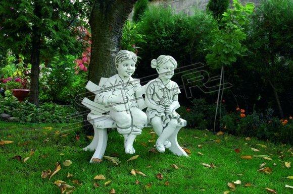Junge Sitzende Figur Statue Figuren Skulptur Statuen Garten Dekoration