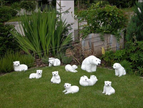 Garten Dekoration Eisbär Statue Skulptur Figuren Skulpturen Designer Figur