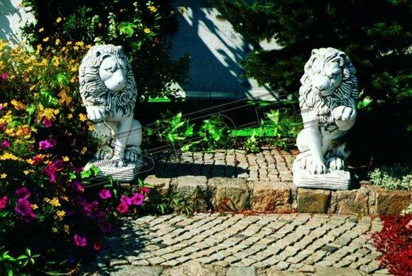 Garten Dekoration Löwe Statue Skulptur Figuren Skulpturen Designer Figur