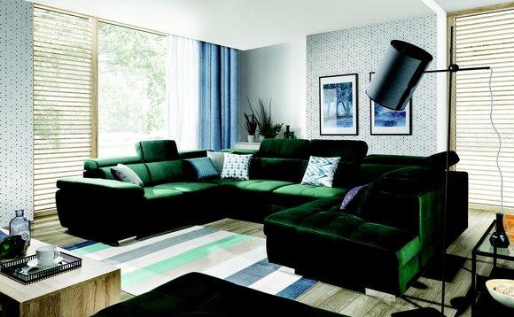 Multifunktion Big Wohnlandschaft U Form Ecksofa Sofa Stoff Couch Polster
