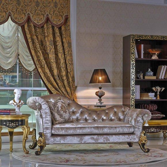 Chaiselounge Antik Stil Sofa Liege Textil Barock Rokoko Couch Liegen Chaise