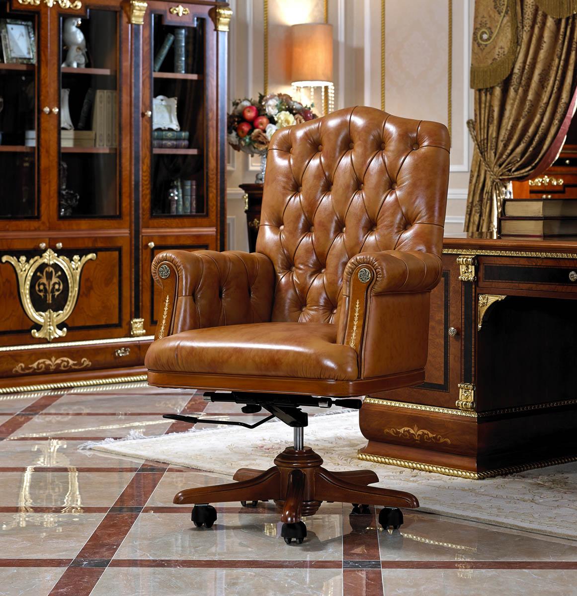 Arbeitszimmer Sessel Büro Möbel Chef Sessel Banker Barock Rokoko Büroeinrichtung