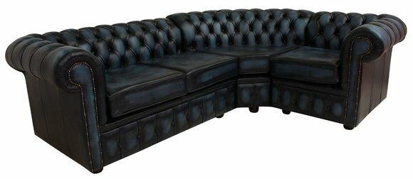 Ecksofa Ledersofa Polster Eck Couch Garnitur Sitz Schwarz Design