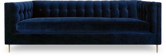 Design Sofa 3 Sitzer Chesterfield Stoff Couch Sofa Polster Sofas