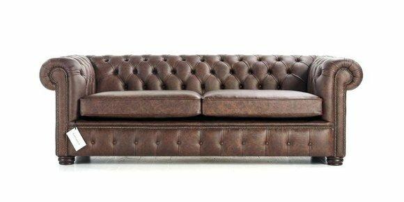 Chesterfield Couch Polster Sofa Couchen Sitz Design 3 Sitzer Leder