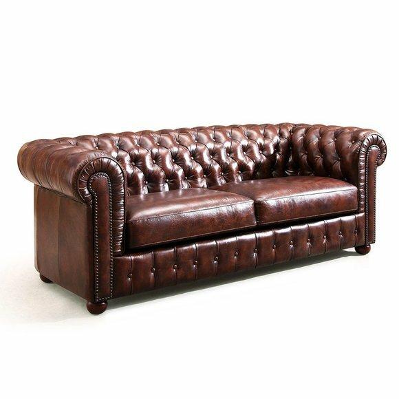 Chesterfield Sofa 2 Sitzer Kunstleder Polster Design Luxus Couch
