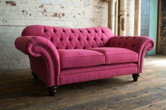Luxus 2 Sitzer Couch Polster Sofa Textil Stoff Couchen Garnitur