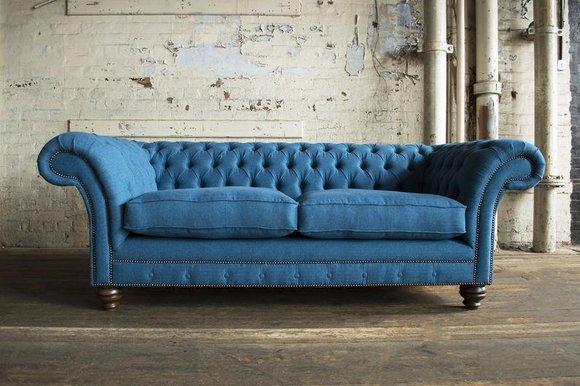 XXL Sofa 3 Sitzer Couch Chesterfield Polster Sitz Garnitur Leder Textil