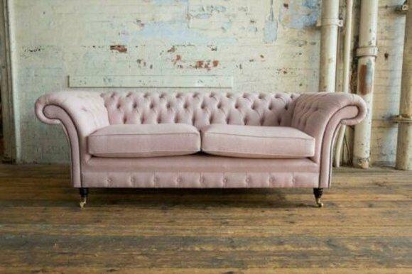XXL Sofa 3 Sitzer Couch Chesterfield Polster Sitz Garnitur Leder Textil
