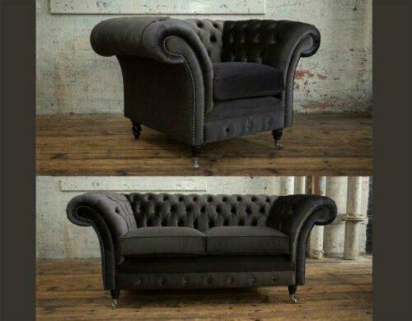3+2+1 Sofagarnitur Chesterfield Polster Sofa Leder Sofas Couchen