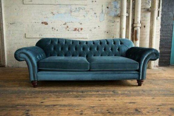 Sofa Luxus Textil Chesterfield Couch Sofas Polster XXL 3 Sitzer