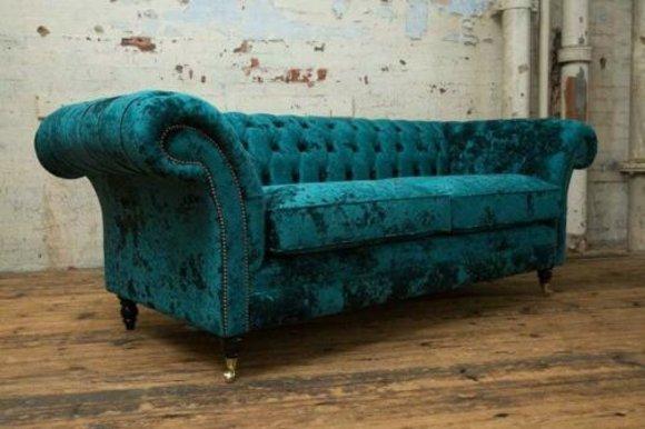 Sofa 3 Sitzer Couch design Chesterfield Polster Sitz Garnitur Leder