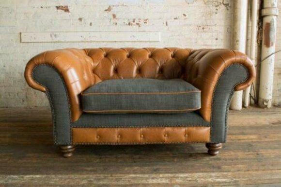 Neu Luxuriöses Polster Luxus Class Klassischer Chesterfield-Sessel 1-Sitzer