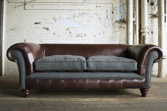 Cheserfield Samt Sofa 3 Sitzer Designer Couchen Couch Textil Stoff