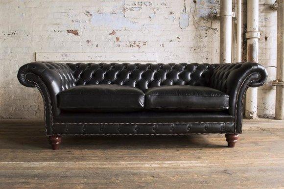 Ledersofa Chesterfield Designer Couchen Sofa Polster 3 Sitzer