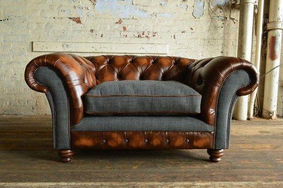 Leder Luxus Fernseh Relax Chesterfield Club Sessel Cheserfield Lounge